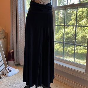Black fold over  maxi skirt